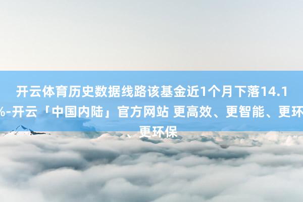 开云体育历史数据线路该基金近1个月下落14.17%-开云「中国内陆」官方网站 更高效、更智能、更环保