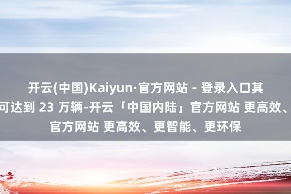 开云(中国)Kaiyun·官方网站 - 登录入口其全年委用量预估可达到 23 万辆-开云「中国内陆」官方网站 更高效、更智能、更环保