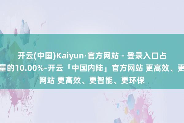 开云(中国)Kaiyun·官方网站 - 登录入口占可转债刊行总量的10.00%-开云「中国内陆」官方网站 更高效、更智能、更环保