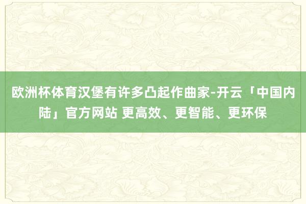 欧洲杯体育汉堡有许多凸起作曲家-开云「中国内陆」官方网站 更高效、更智能、更环保
