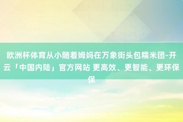 欧洲杯体育从小随着姆妈在万象街头包糯米团-开云「中国内陆」官方网站 更高效、更智能、更环保